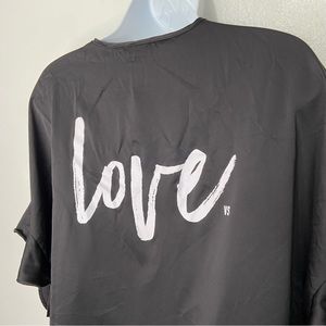 Victoria’s Secret Black Satin Kimono Top